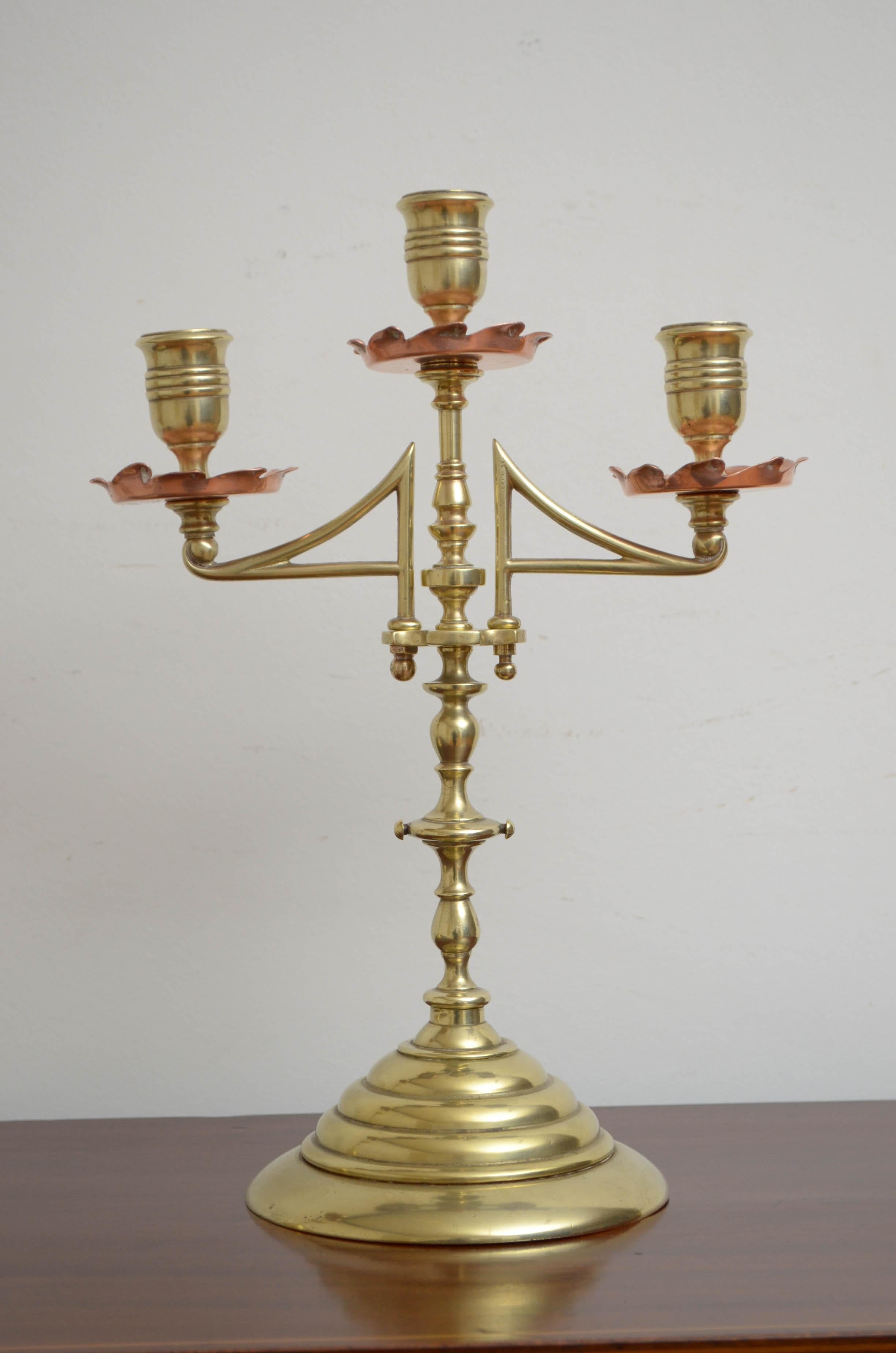 Early 20th Century Pair of Arts & Crafts Candleholders For Sale