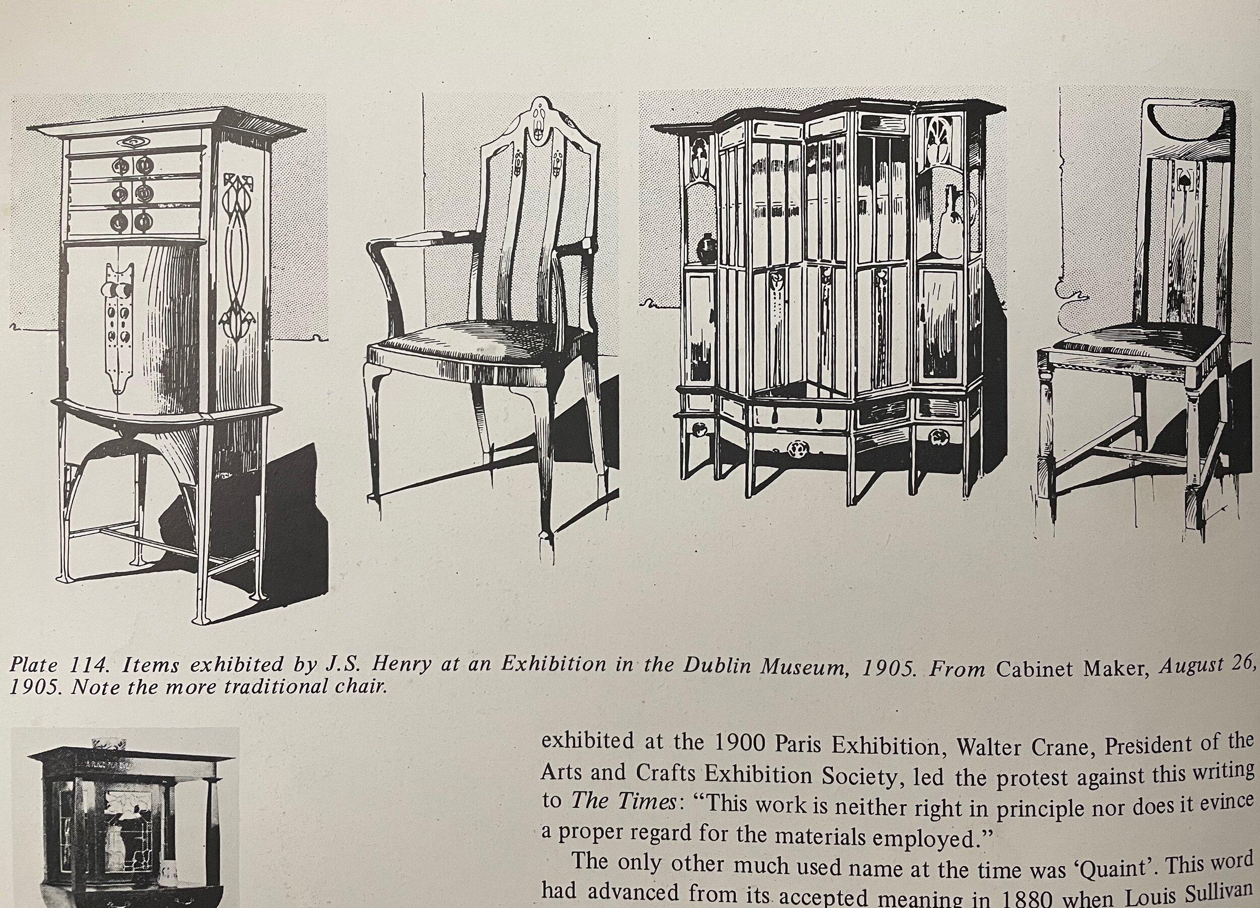 Chêne Paire de chaises sculptées Arts and Crafts conçues par G.M. Ellwood 1905 en vente