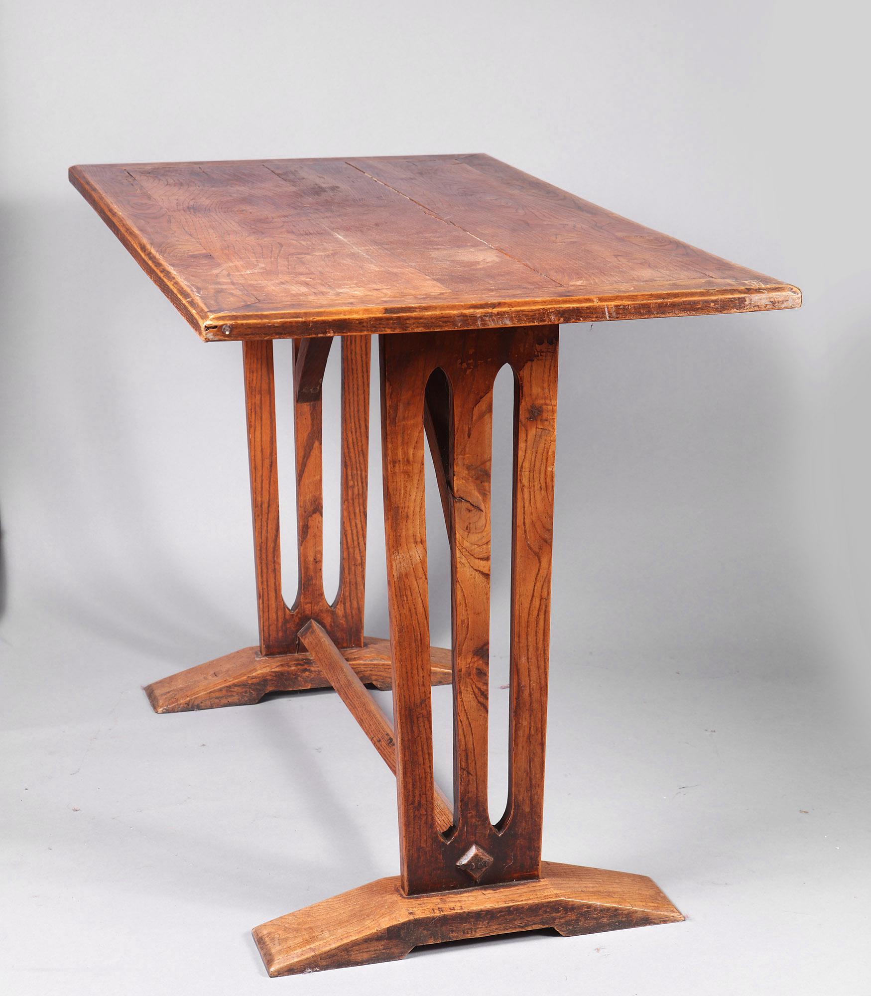 British Pair of Arts and Crafts Elm Centre Tables / Side Tables