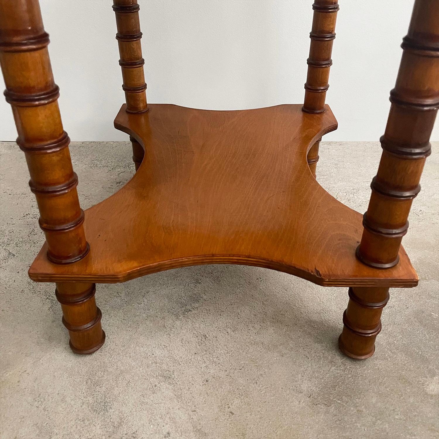 Paire de tables d'appoint en bois et corde de style Arts and Crafts français en vente 3