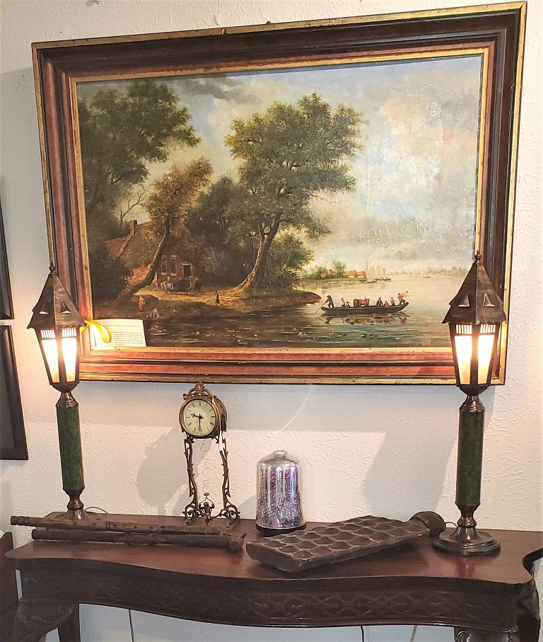 American Pair of Arts and Crafts Lighthouse Form Table Lamps