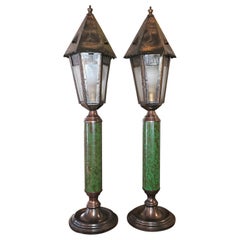 Pair of Arts and Crafts Lighthouse Form Table Lamps