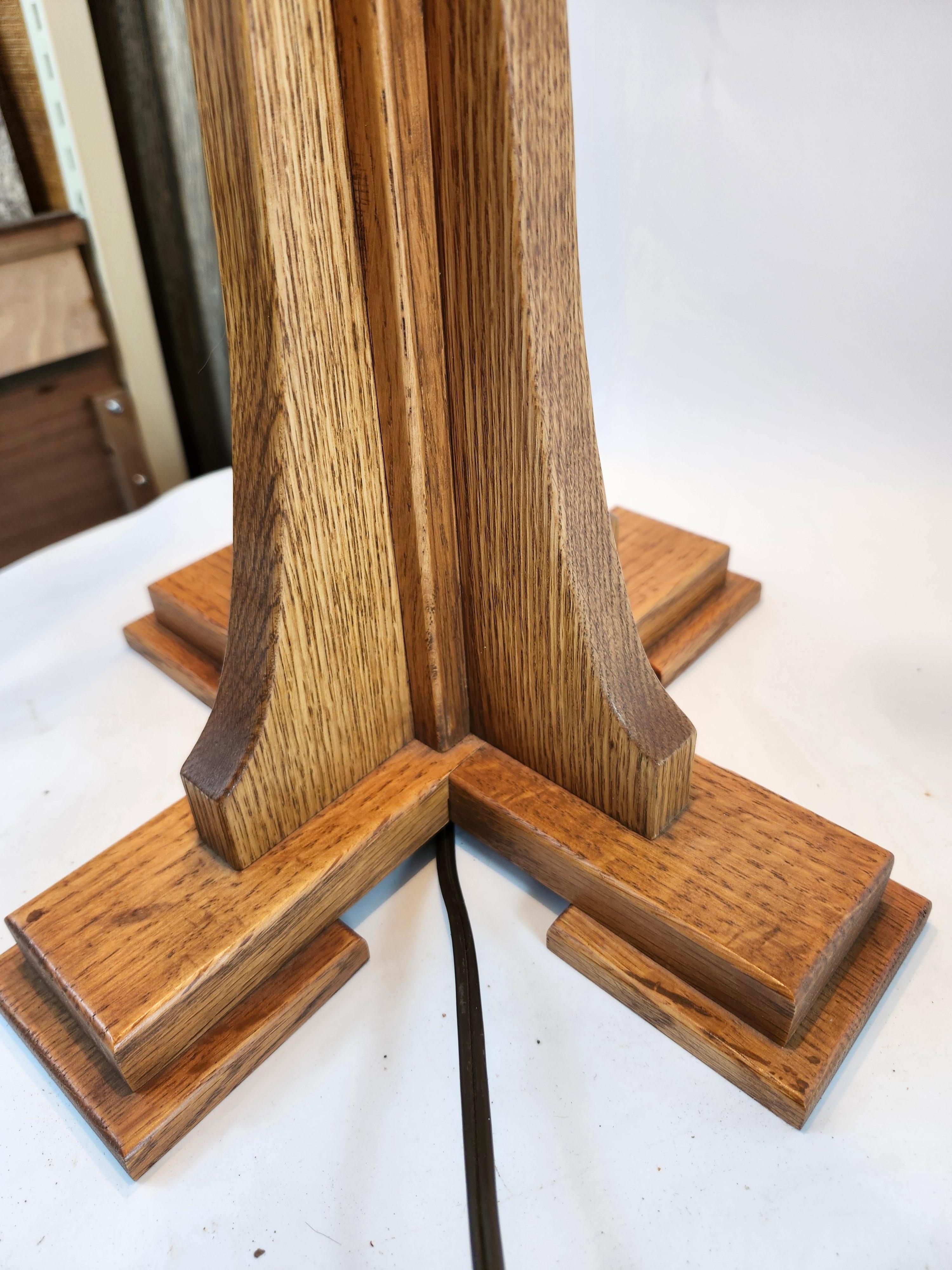 Paire de lampes de bureau de style Mission Prarie School Arts and Crafts en vente 2