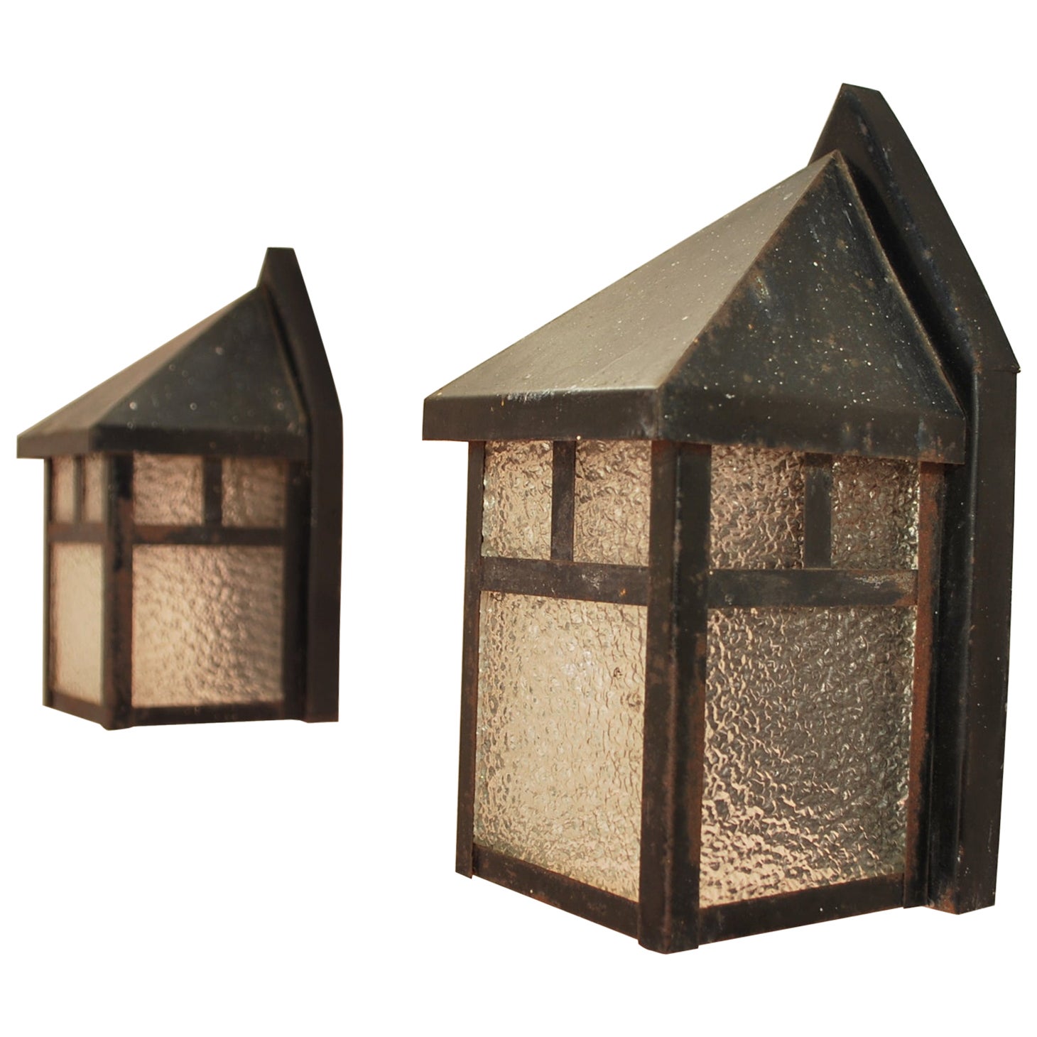 Pair of Arts and Crafts Outdoor Sconces
