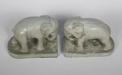 Pair of Arts and Crafts Pottery Elephant Bookends