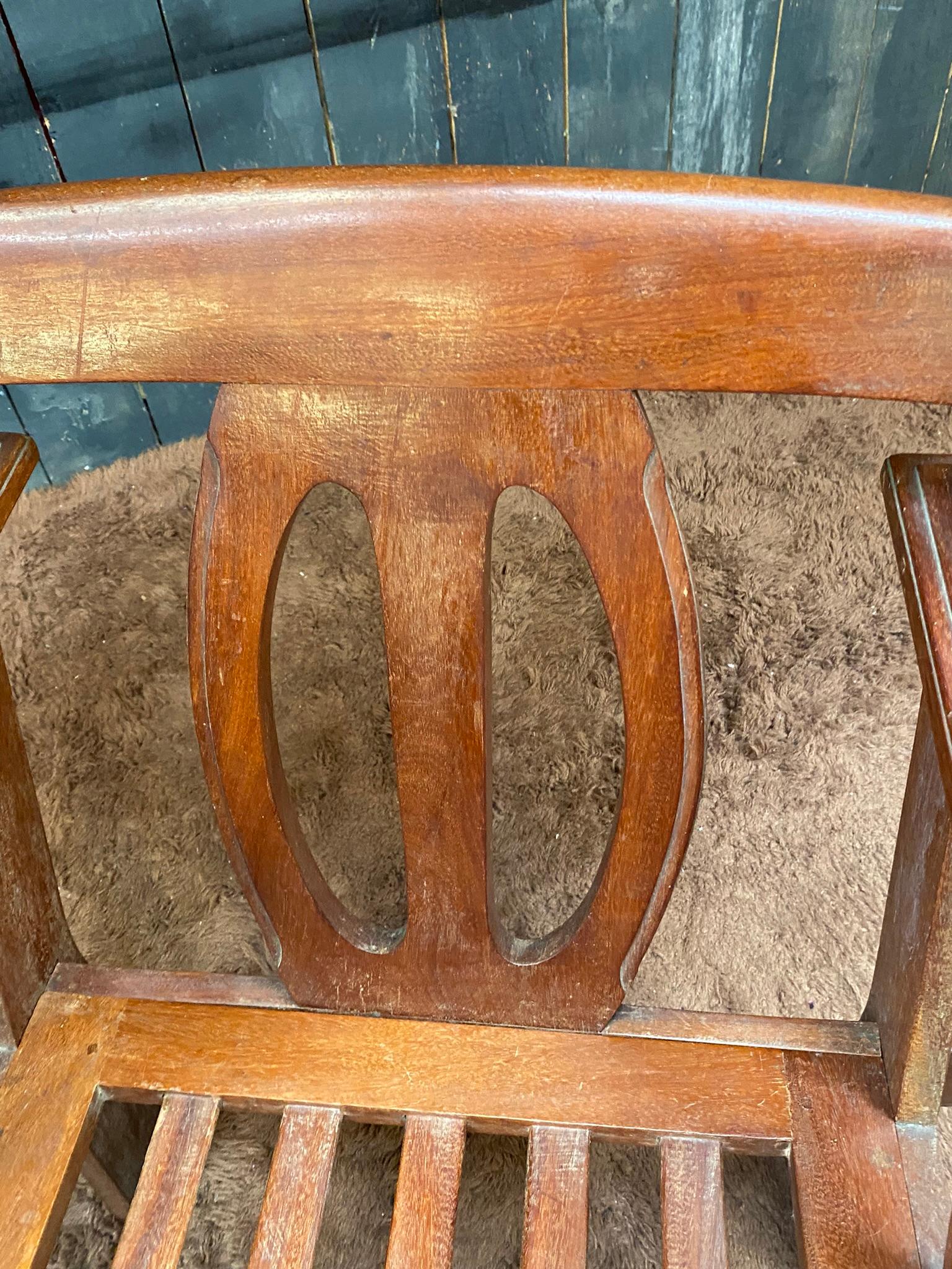 Pair of Arts and Crafts Style Armchairs in Teak, circa 1950 For Sale 10