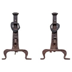 Used Pair Of Arts & Crafts Andirons