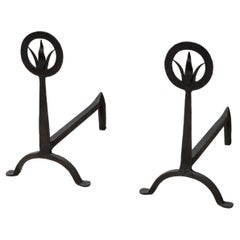 Pair of Arts & Crafts Andirons