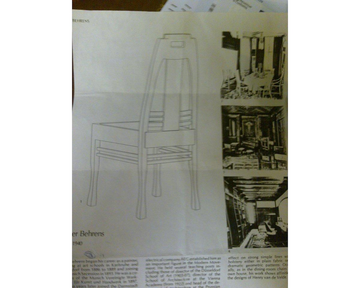 Paire de fauteuils Arts & Crafts Jugendstil en acajou par Peter Behrens en vente 13