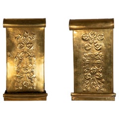 Antique Pair of  Arts & Crafts  Wall Candle Holders