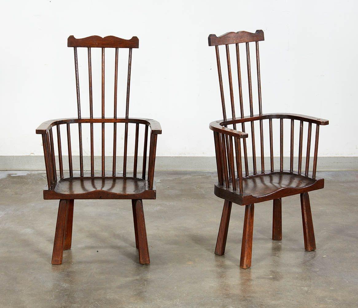 Paire de fauteuils Windsor Arts & Crafts en vente 4