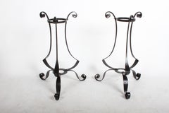 Pair of Arts & Crafts Wrought Iron Planters, Restored