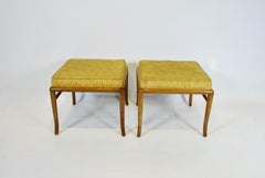 Pair of as Found Robsjohn Gibbings for Widdicombe Stools or Ottomans