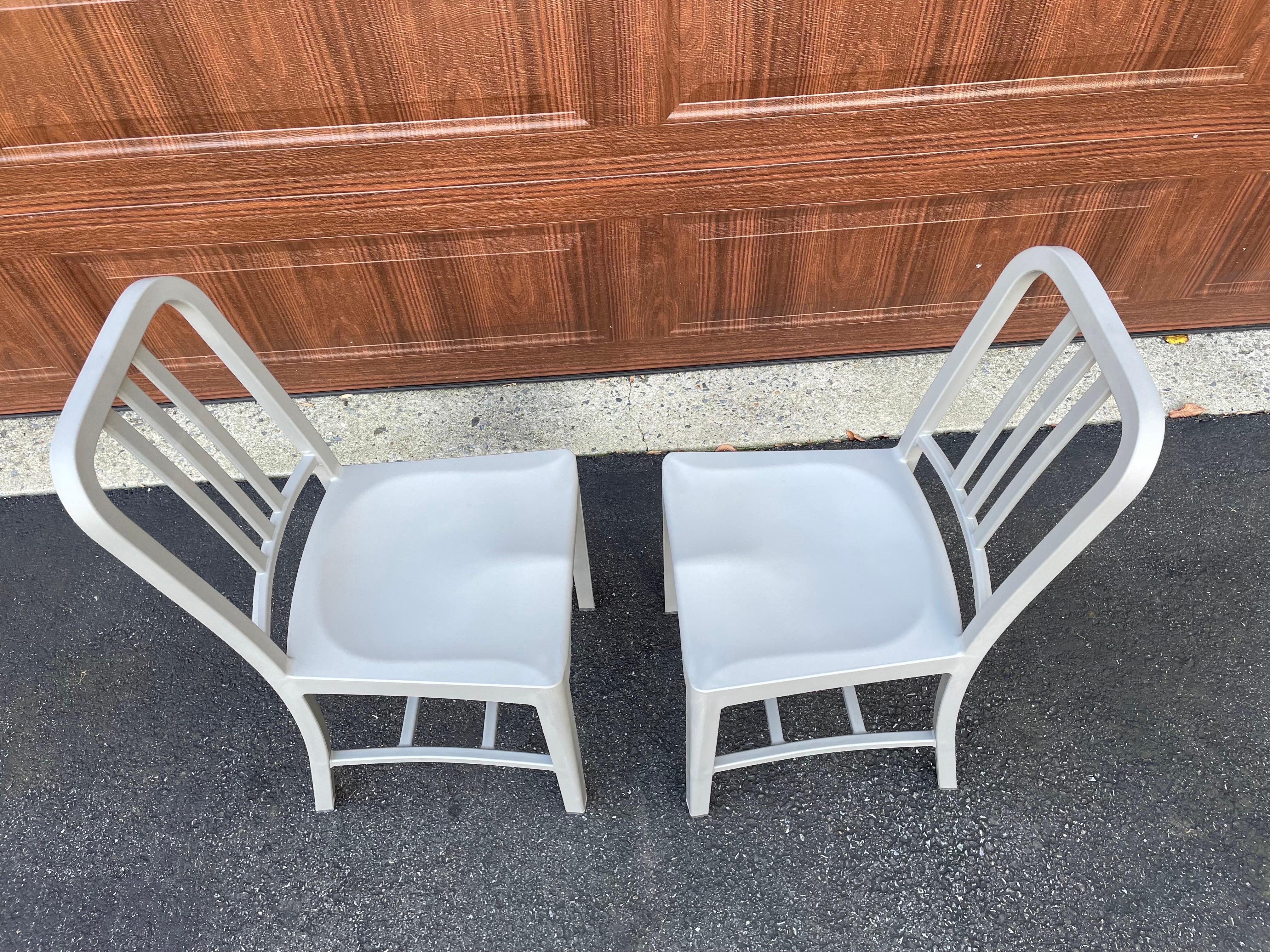 American Pair of ‘as-new’ Emeco 111 Navy Chairs For Sale