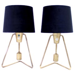 Pair of ASEA Brass Table or Wall Lamps, 1950s