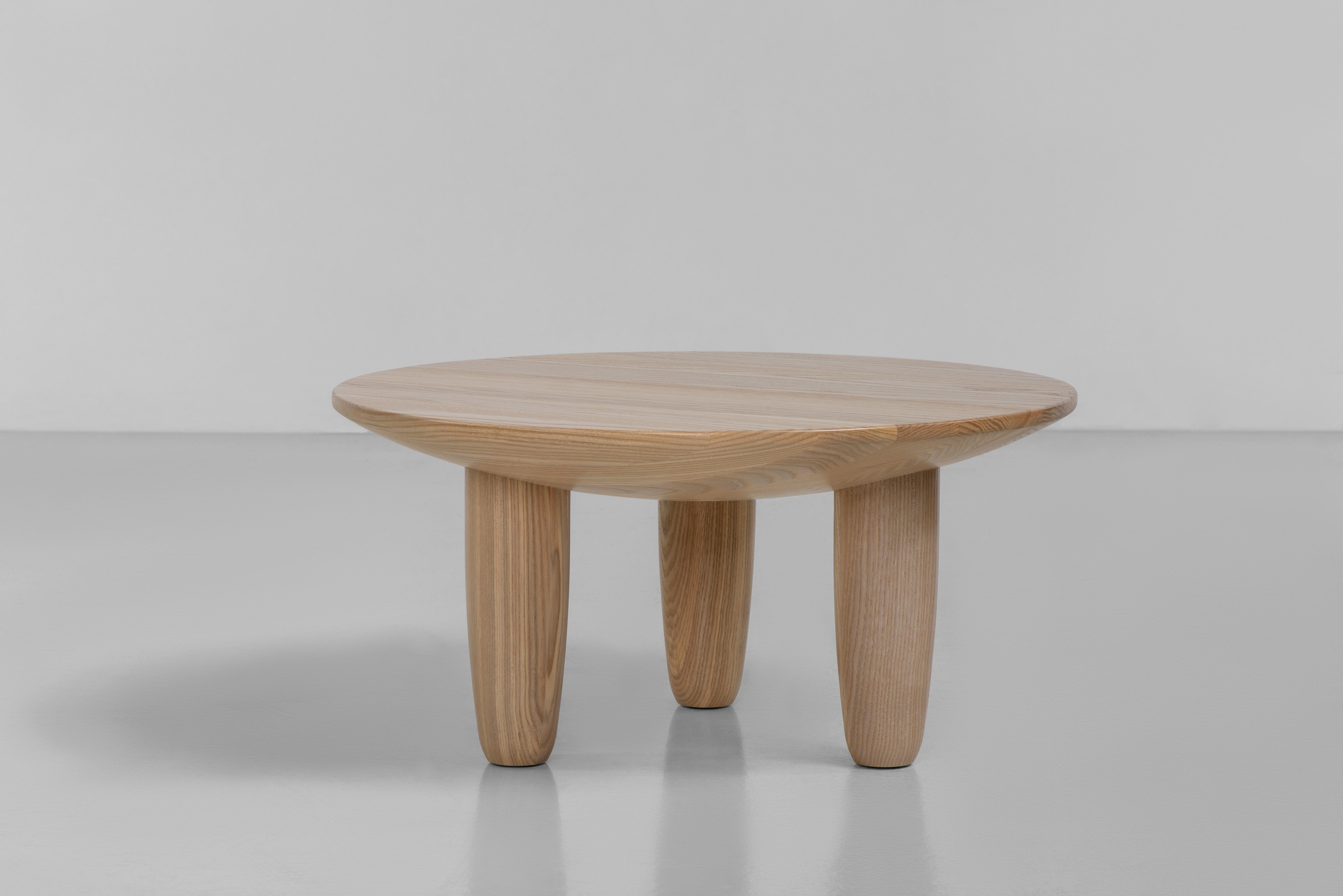 Organic Modern Pair of Ash Contemporary Coffee Tables by Faina