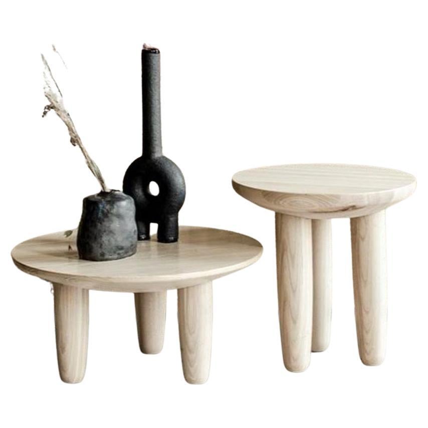 Pair of Ash Contemporary Coffee Tables by Faina