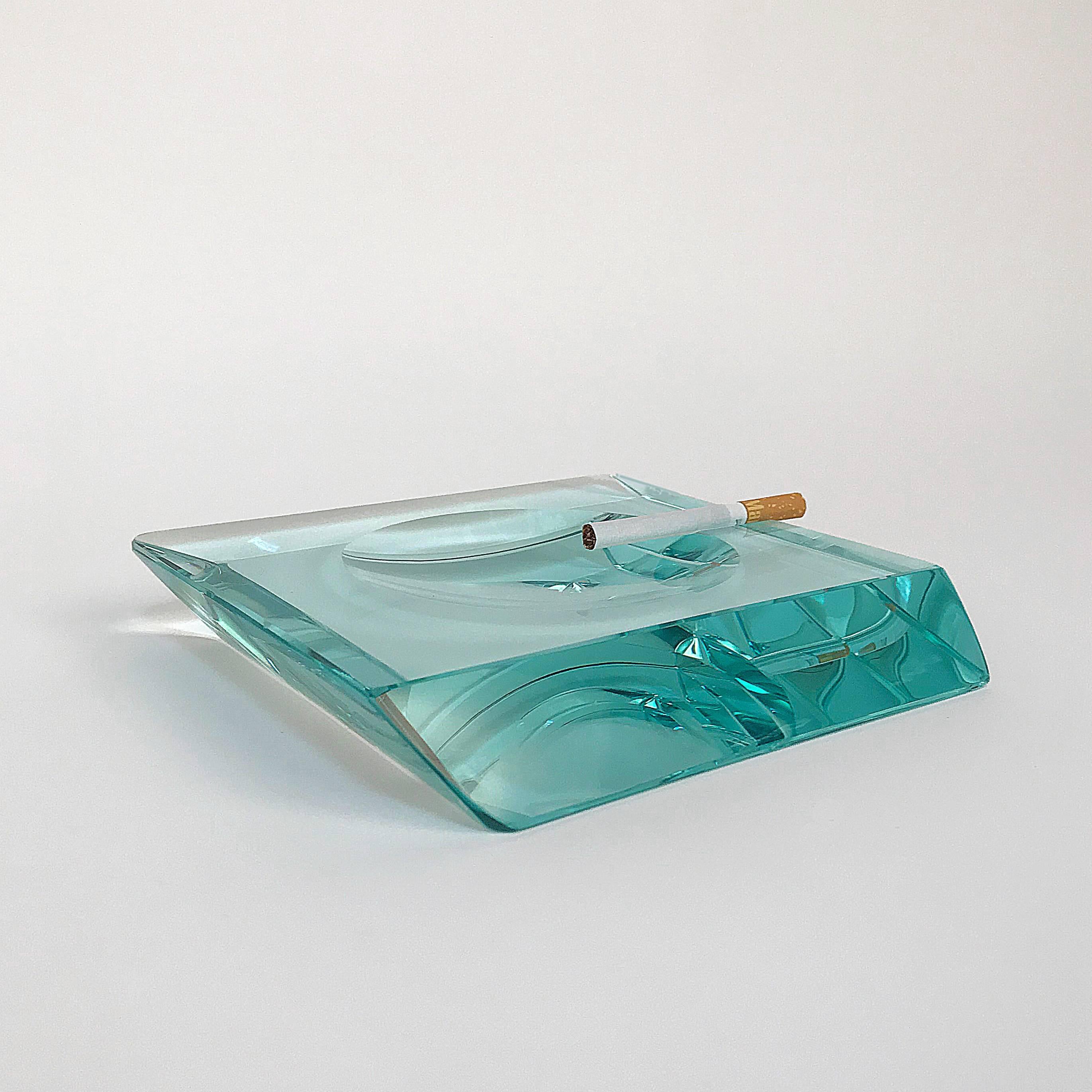 Pair of Ashtray by Fontana Arte Glass, Italy, 1960s 1