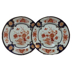 Antique Pair of Ashworth's Ironstone Plates Pattern 3/792
