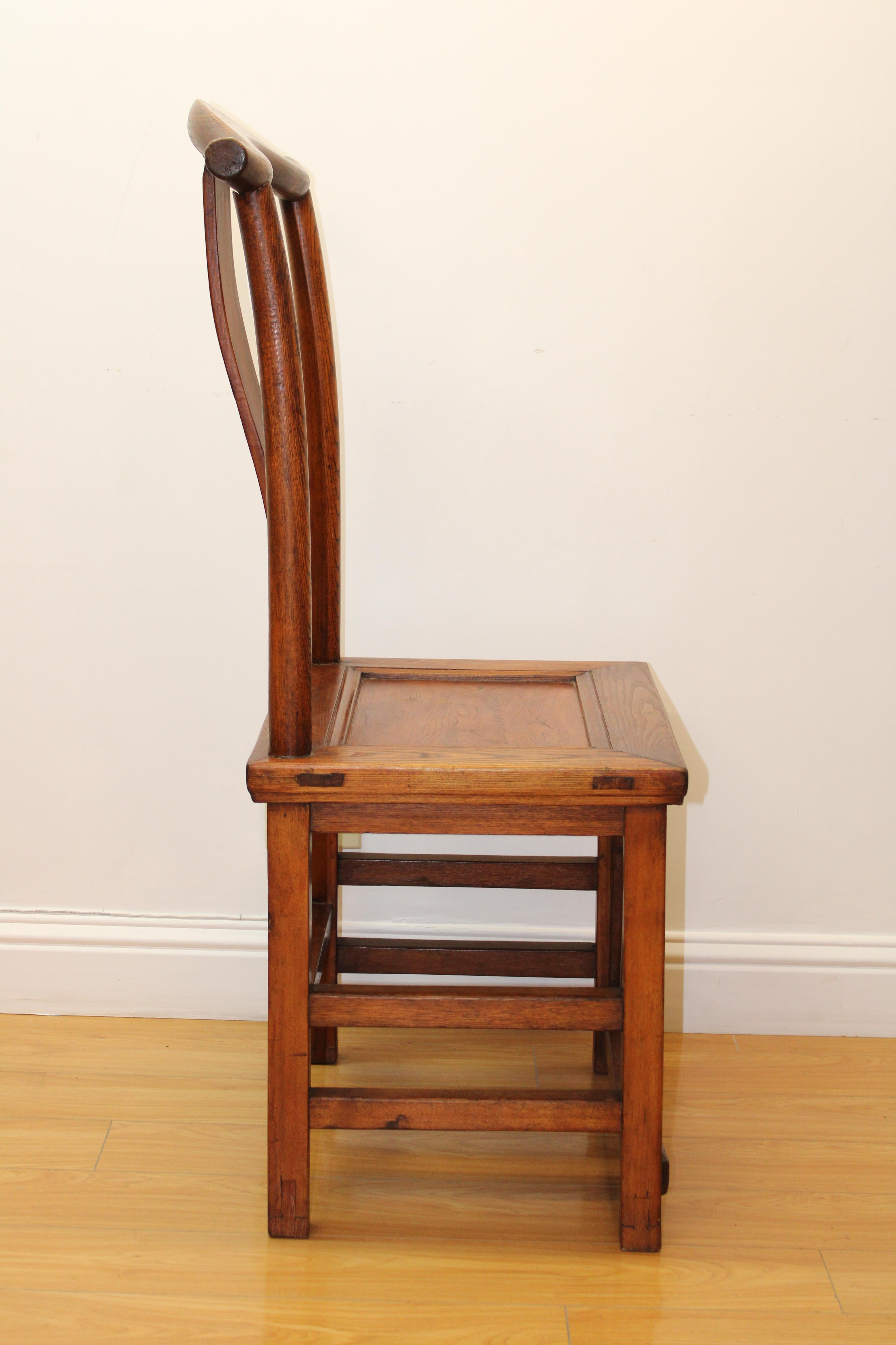Pair of Asian Carved Hardwood Side Chairs In Good Condition For Sale In San Francisco, CA