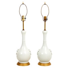 Pair of Asian Celadon Lamps