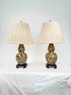 Pair of Asian Gourd Lamps