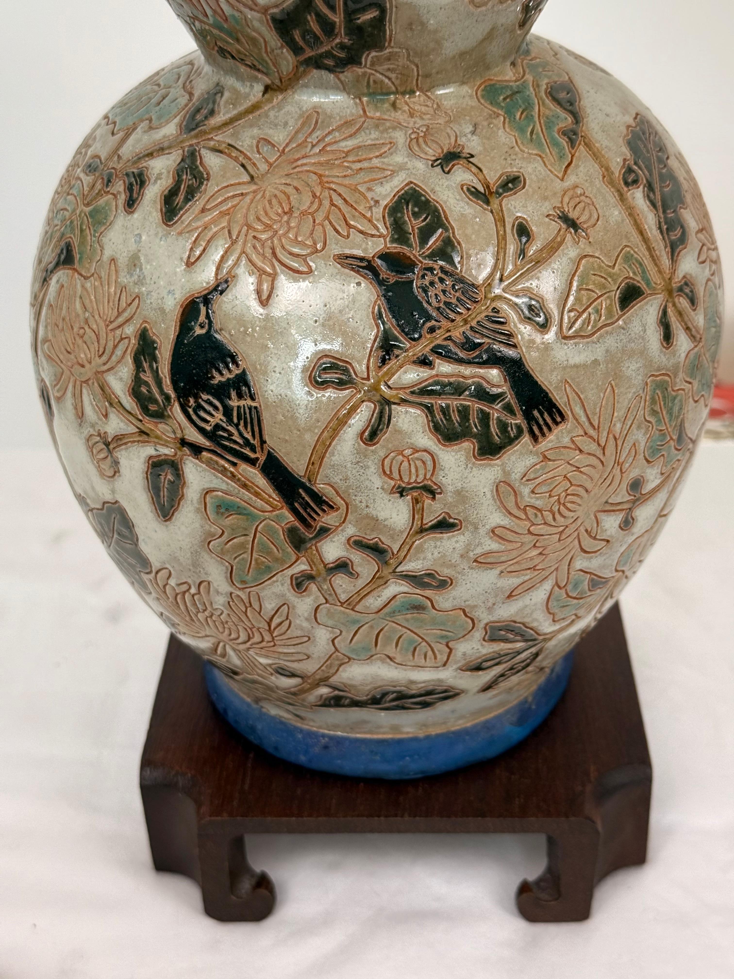 Américain Paire de lampes asiatiques en forme de gourde en vente