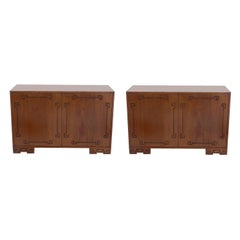 Pair of Asian Influenced Cabinets in Your Choice of Color