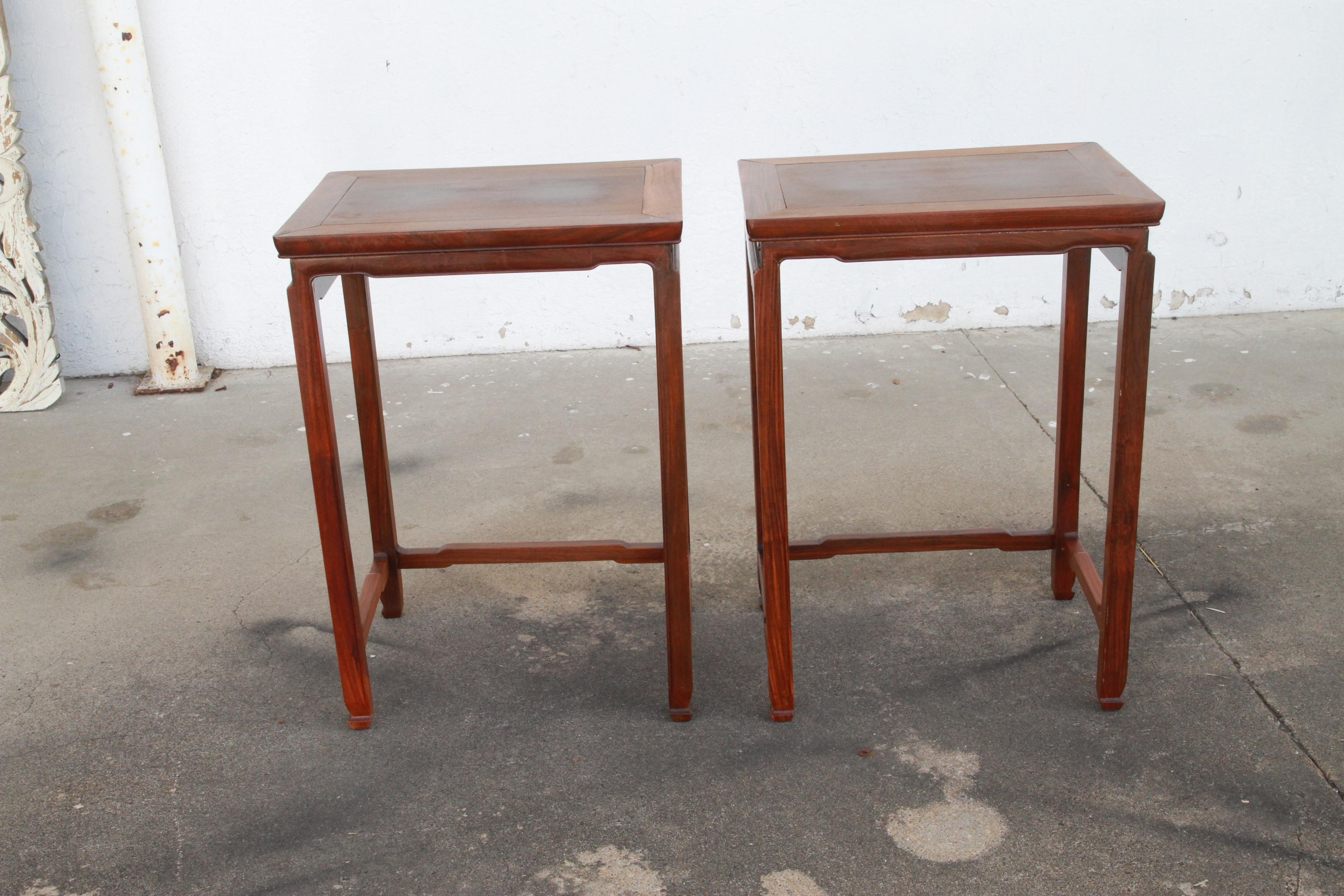 Pair of Asian Night Stands For Sale 4