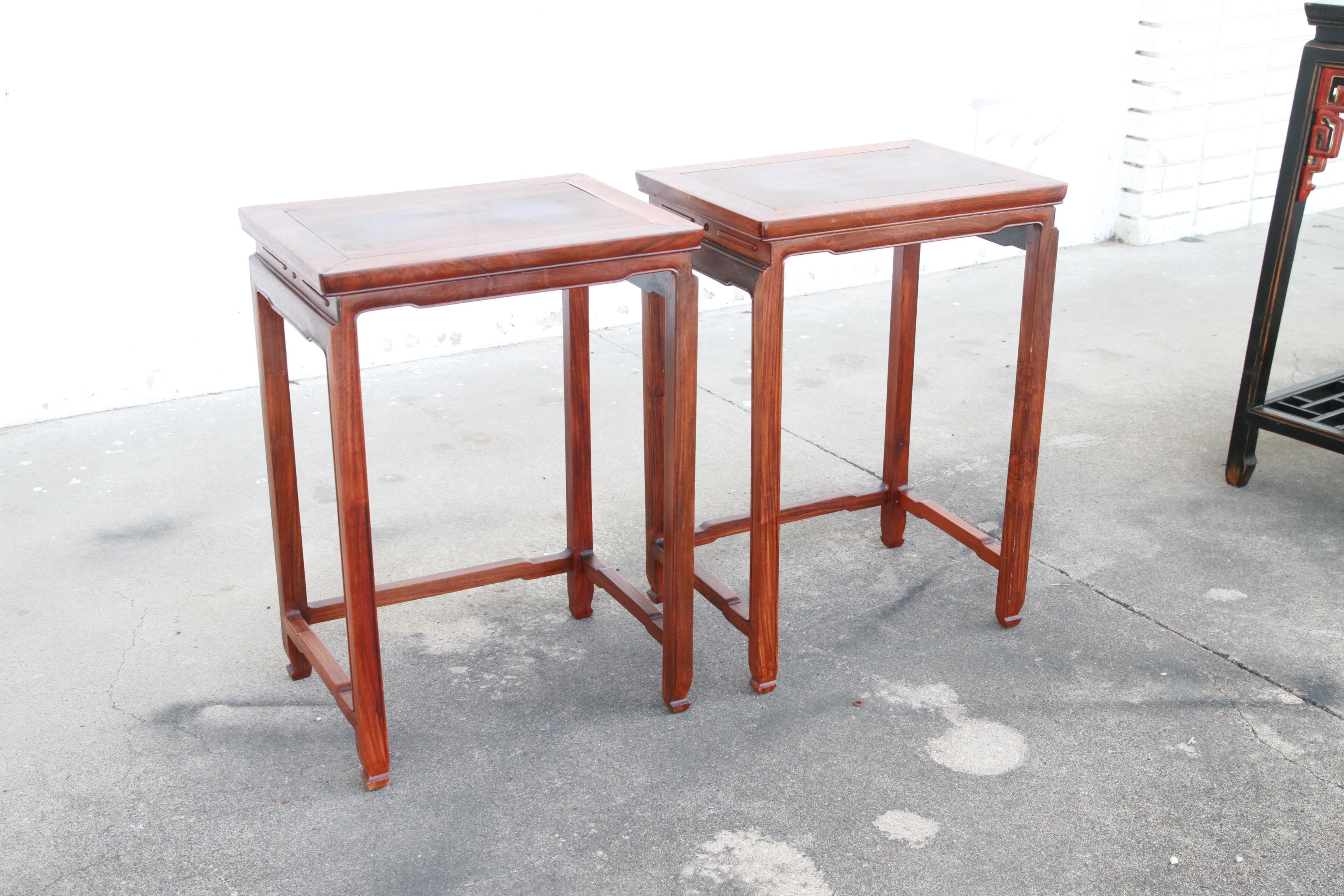 Pair of Asian Night Stands For Sale 3