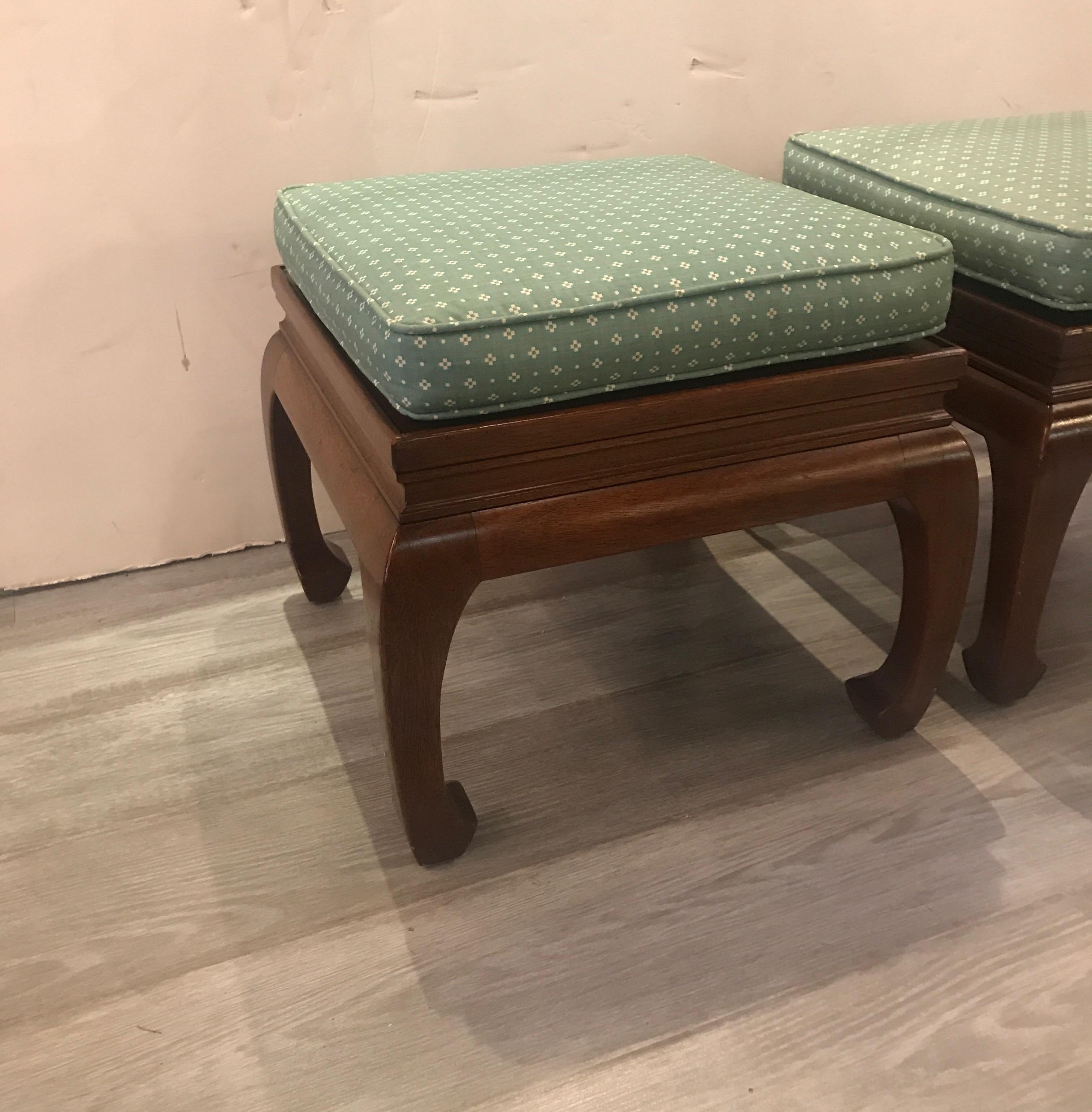 American Pair of Asian Style Benches or Stands