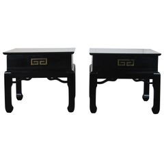 Vintage Pair of Asian Style End Tables