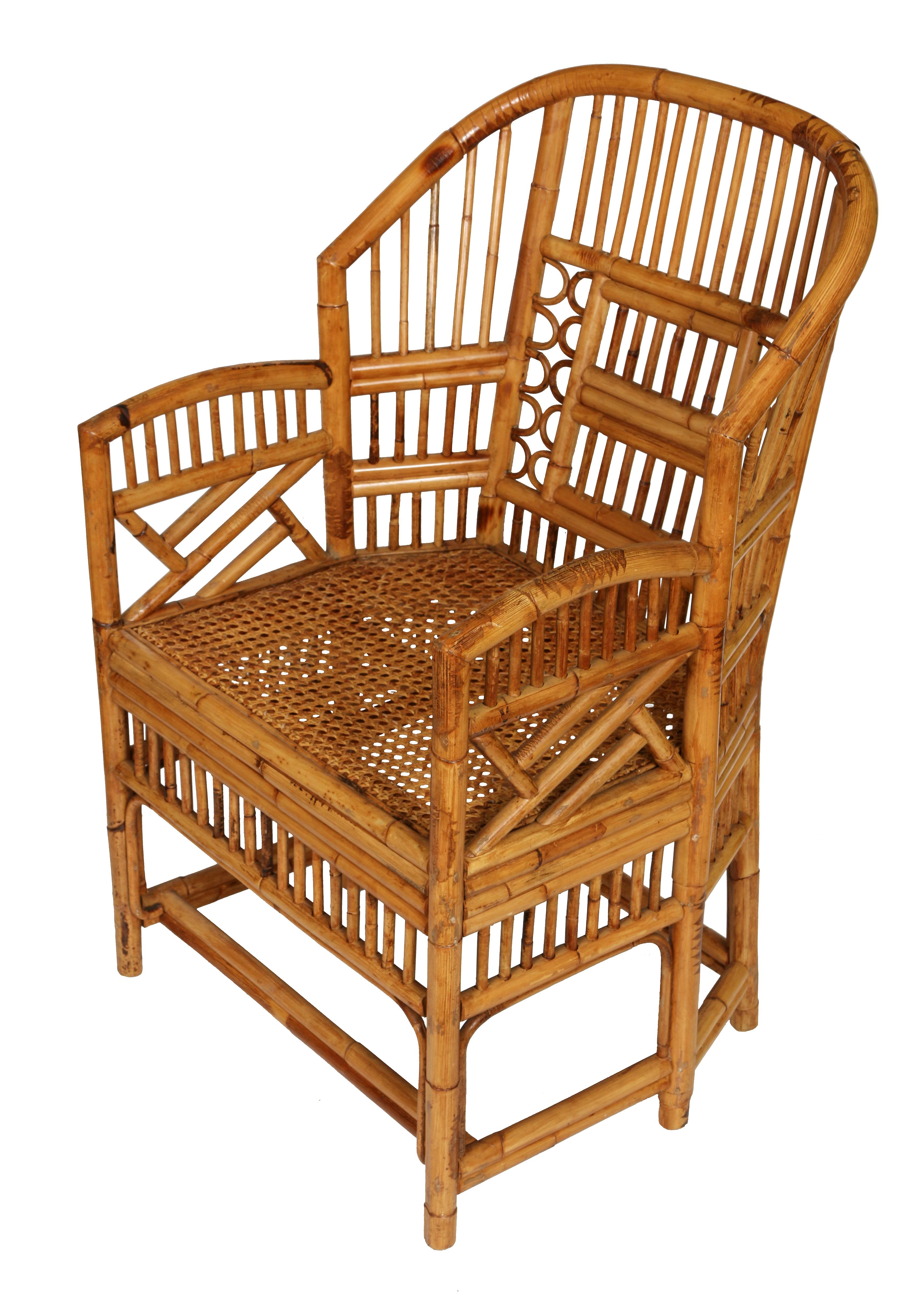 Pair of Asian Style Faux Bamboo Chairs In Excellent Condition In New York, NY