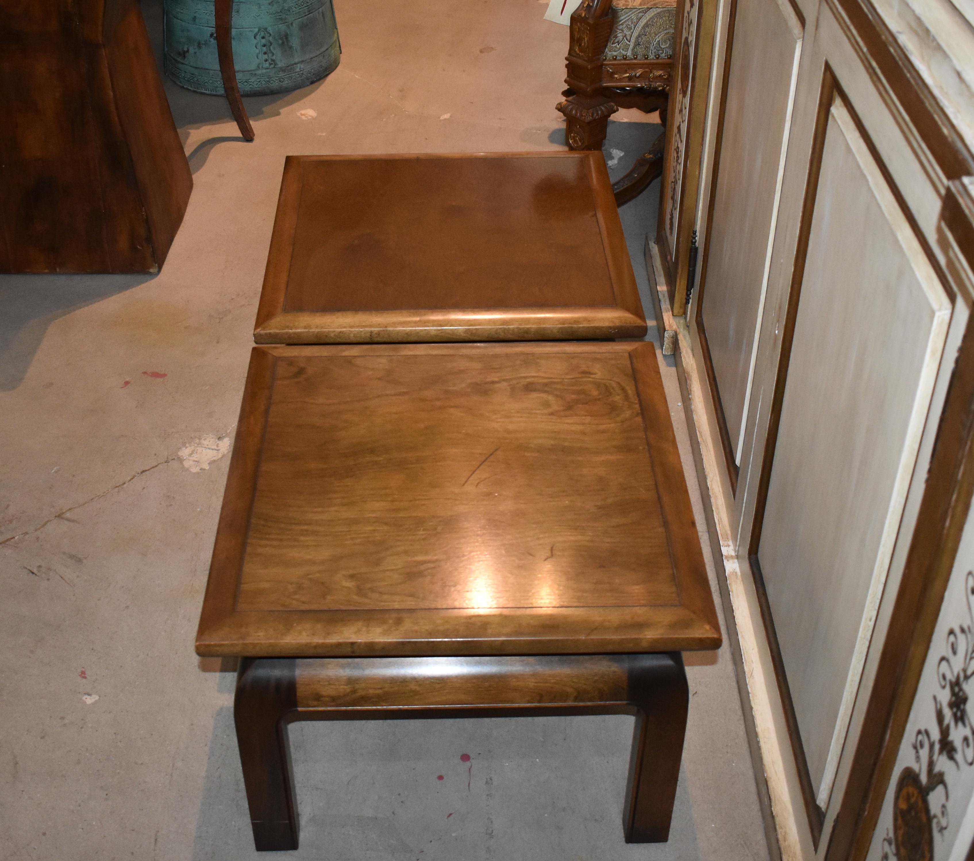 Pair of Asian Style Side Tables by Zimmerman For Sale 2