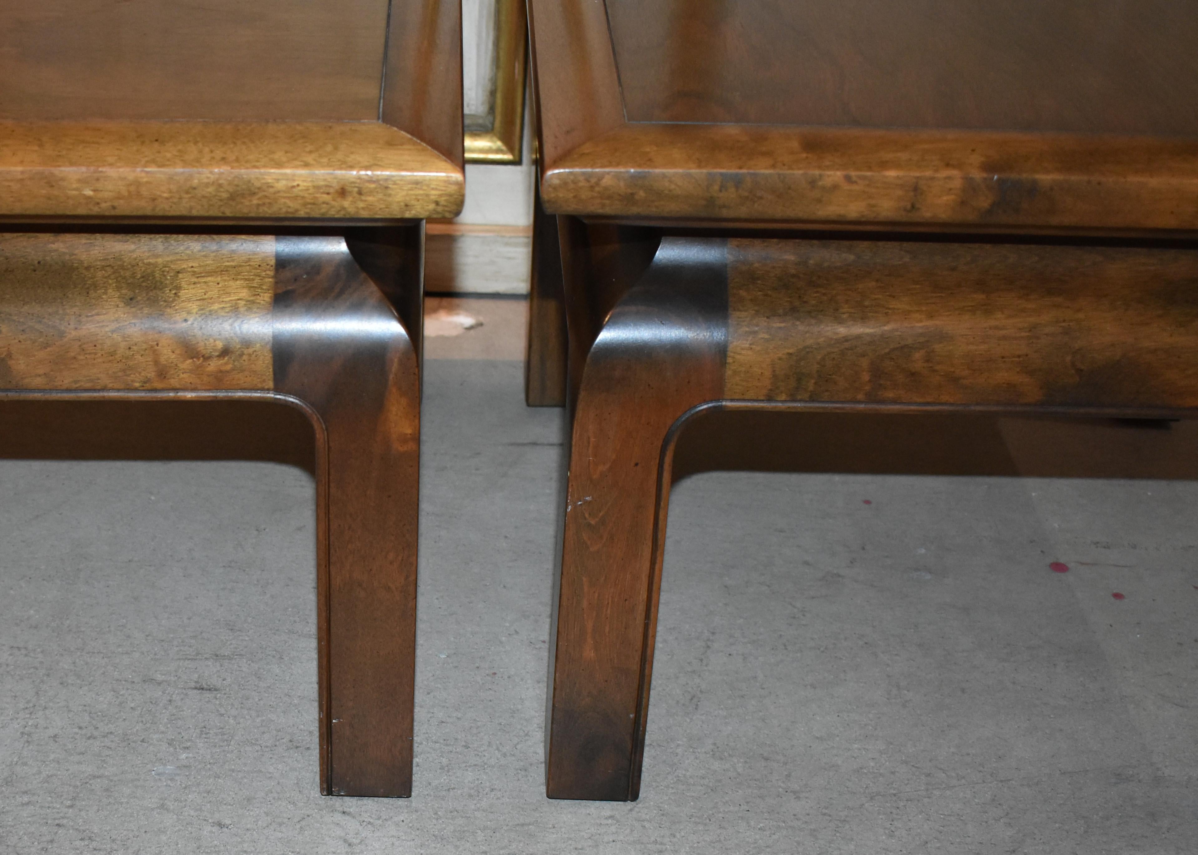 Mid-20th Century Pair of Asian Style Side Tables by Zimmerman For Sale