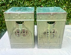 Pair of Asian Terracotta Garden Stools