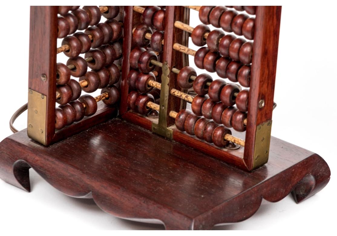 Paar Asiatische Holz Abacus Form Tischlampen im Angebot 4