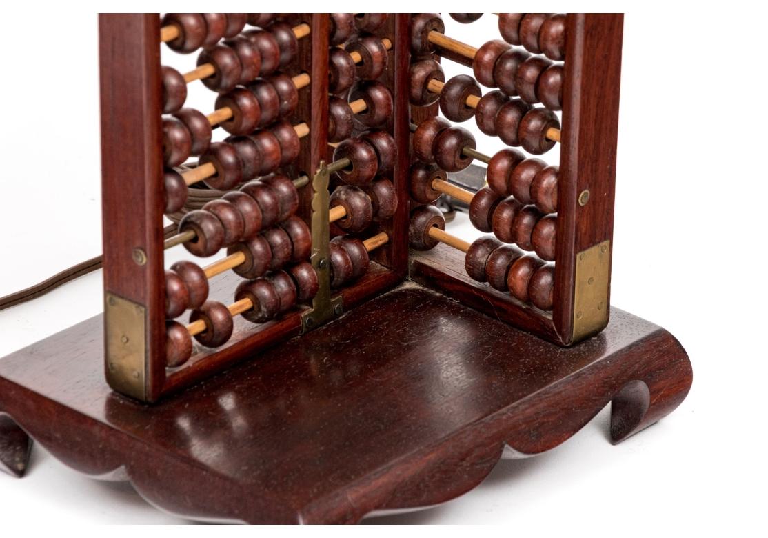 Paar Asiatische Holz Abacus Form Tischlampen im Angebot 6