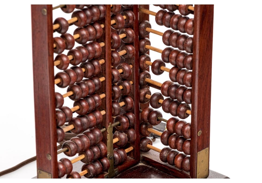 Paar Asiatische Holz Abacus Form Tischlampen im Angebot 3