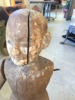 Pair of Asian Wooden Religious Figures