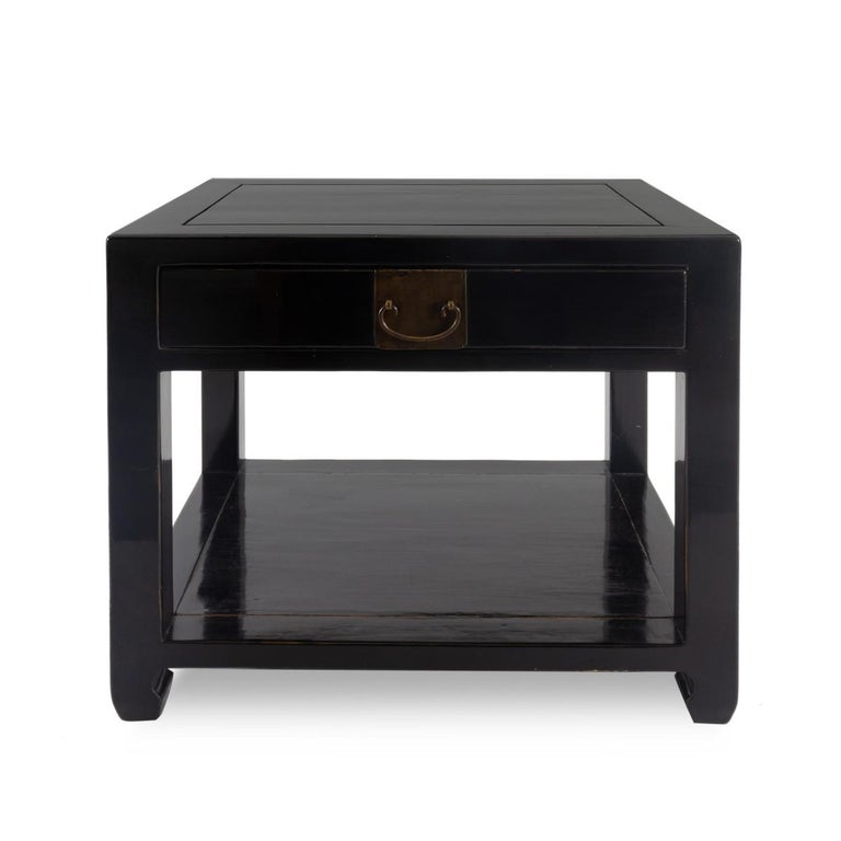 Pair of Asian Style End Tables with Drawer For Sale at 1stDibs asian