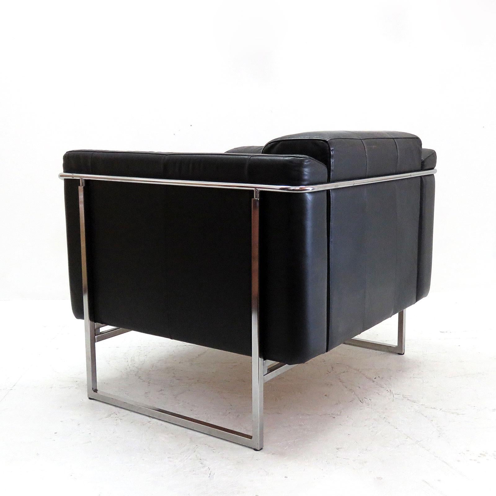 Cuir Paire de chaises Classio d'Asko, modèle 8283 en vente