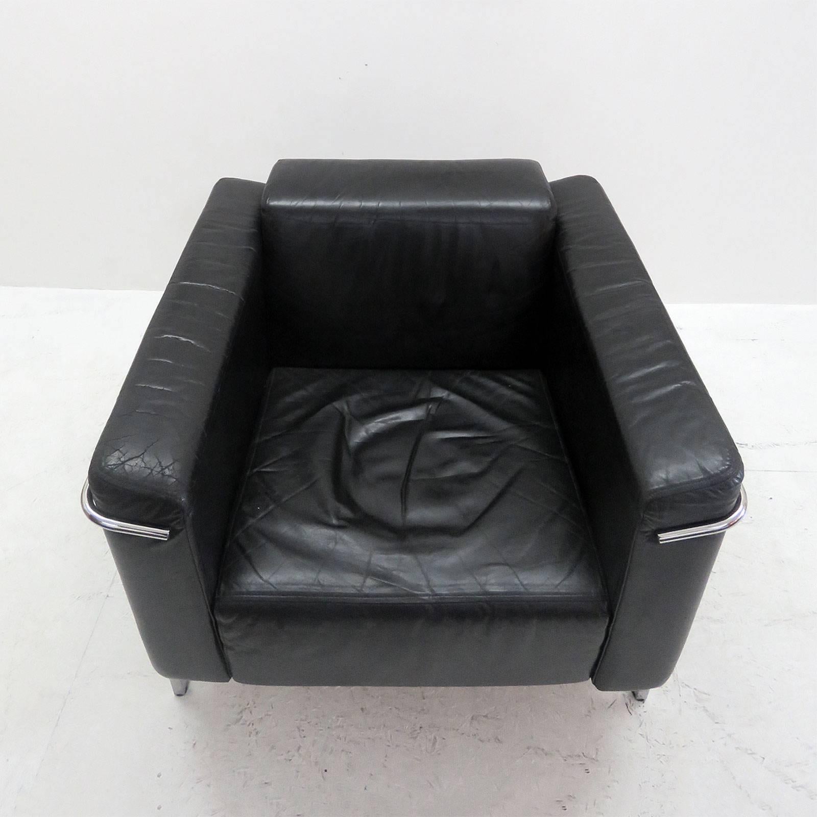 Pair of Asko 'Classio' Leather Chairs, Model 8283 2