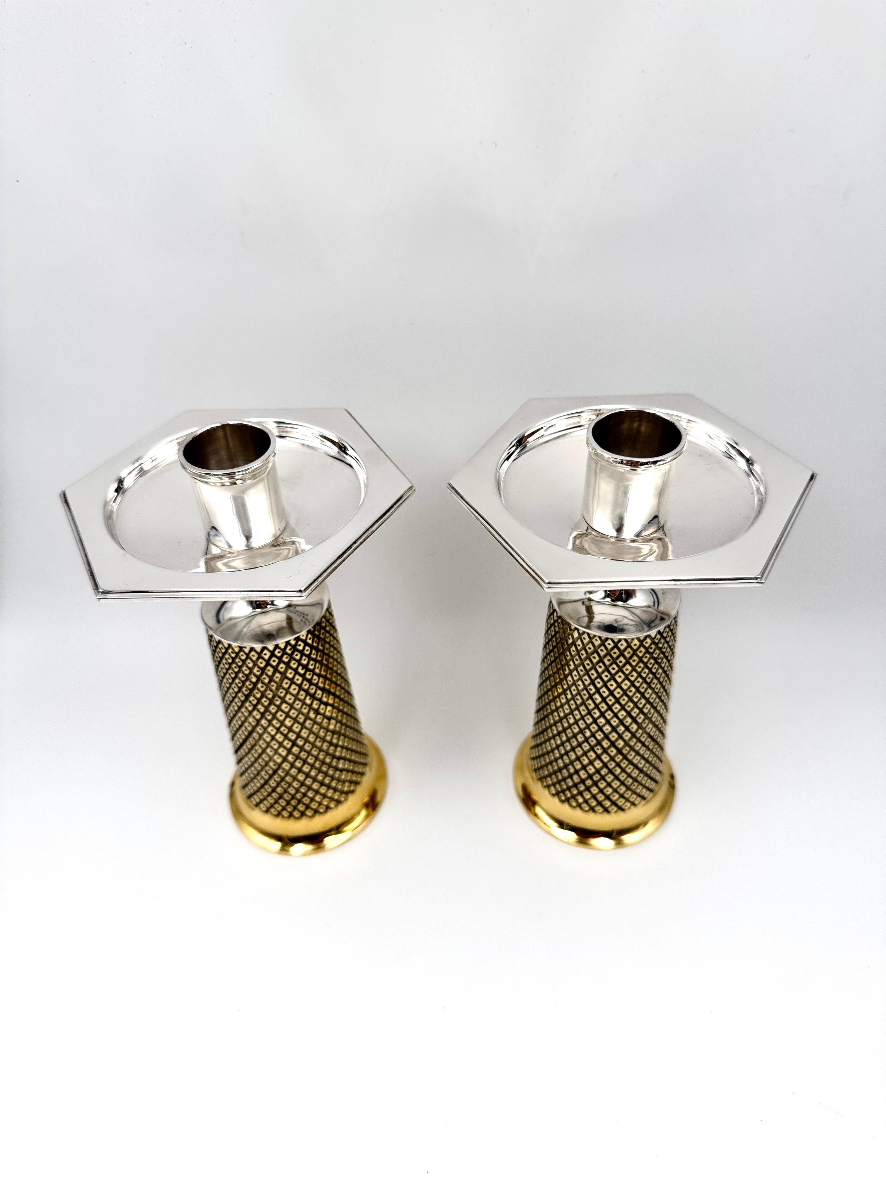 Pair of Asprey & Co. Candlesticks In Good Condition For Sale In London, GB