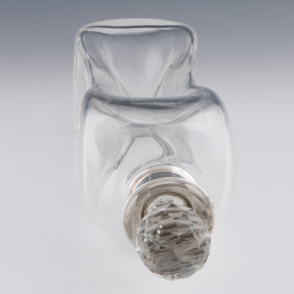 Paar Asprey Dekanter - Dagobert mit Silberkragen im Zustand „Gut“ im Angebot in Tunbridge Wells, GB