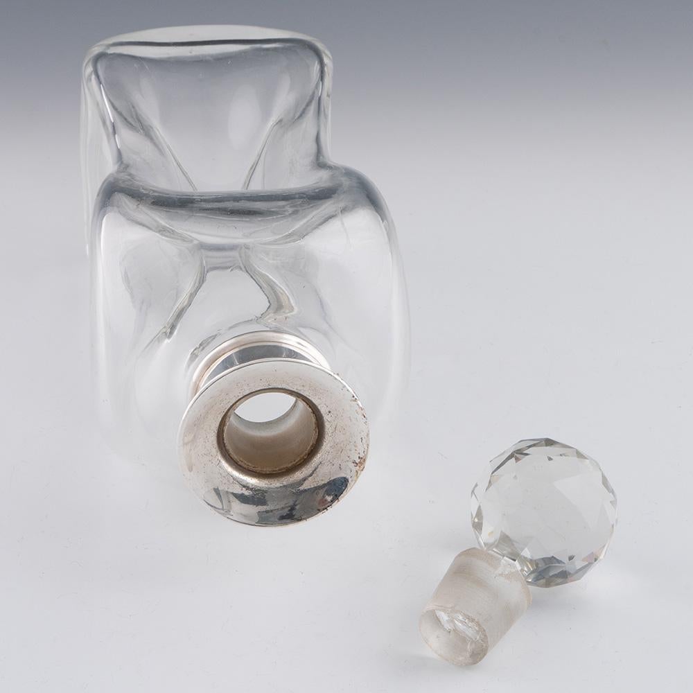Paar Asprey Dekanter - Dagobert mit Silberkragen (Sterlingsilber) im Angebot
