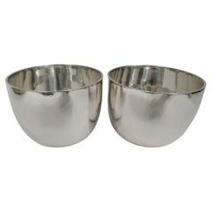 Pair of Asprey English Modern Sterling Silver Jefferson Cups