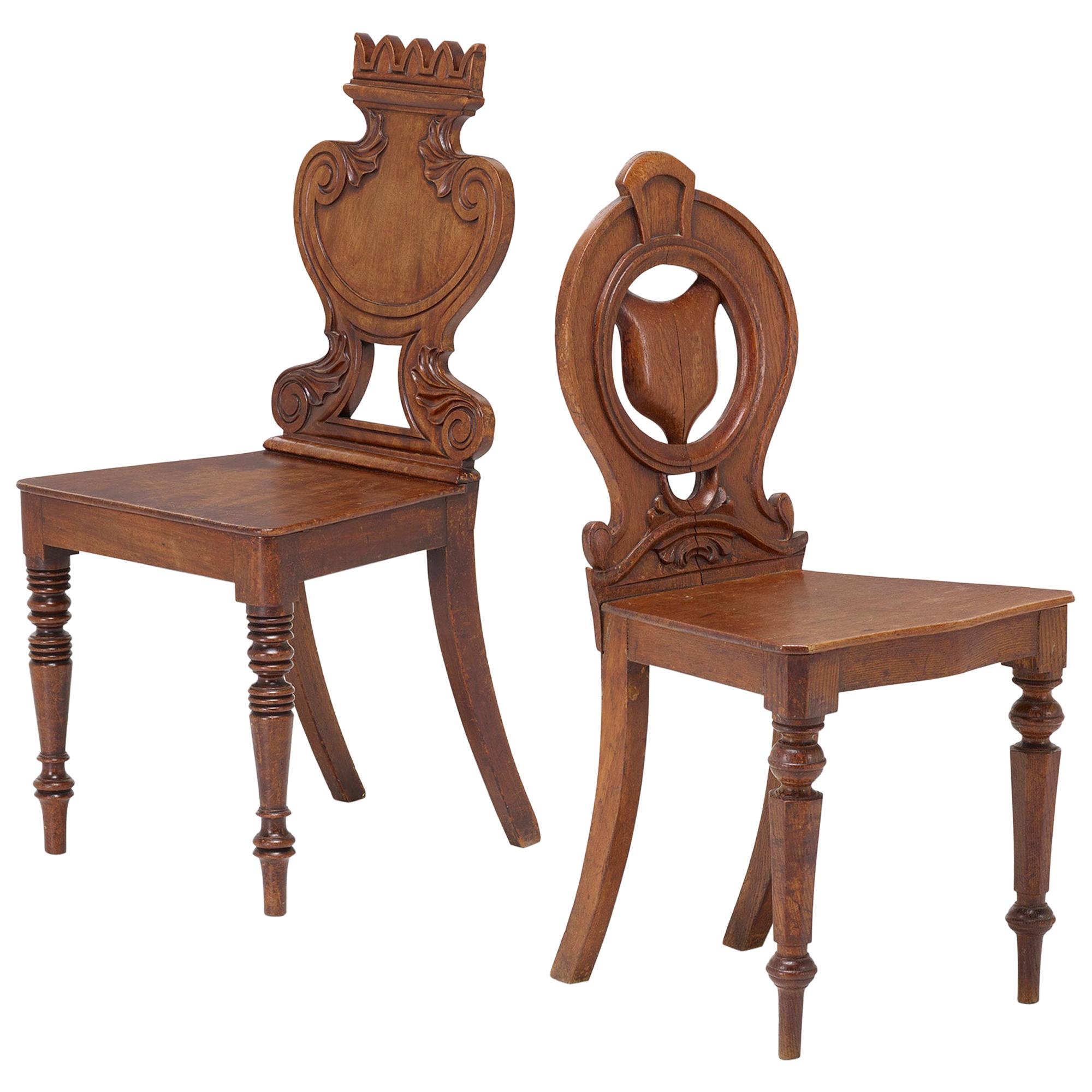 Pair of Associated English Hall Chairs