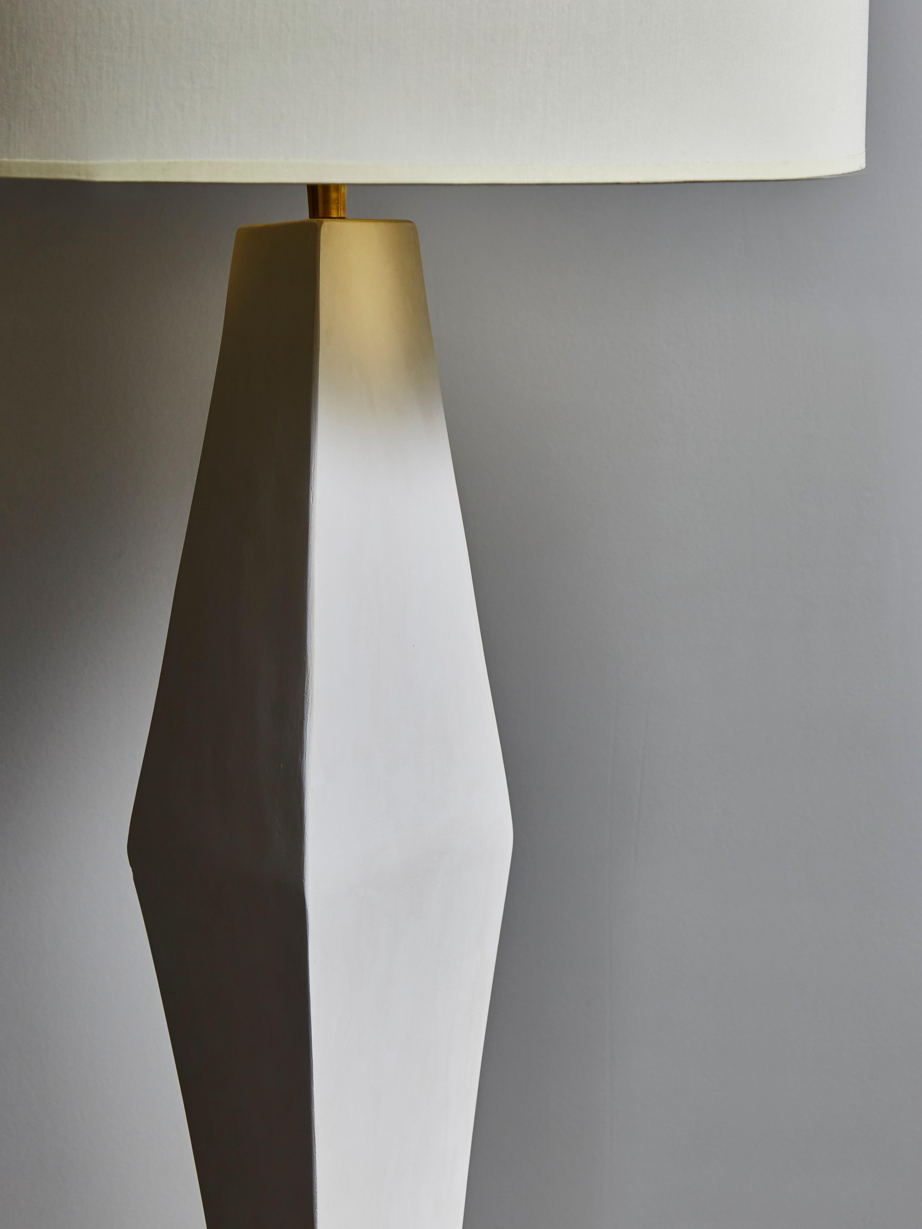 French Pair of Asymetrical Plaster Table Lamps