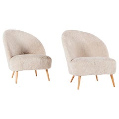 Pair of Asymmetric Chairs Attributed to Arne Norell